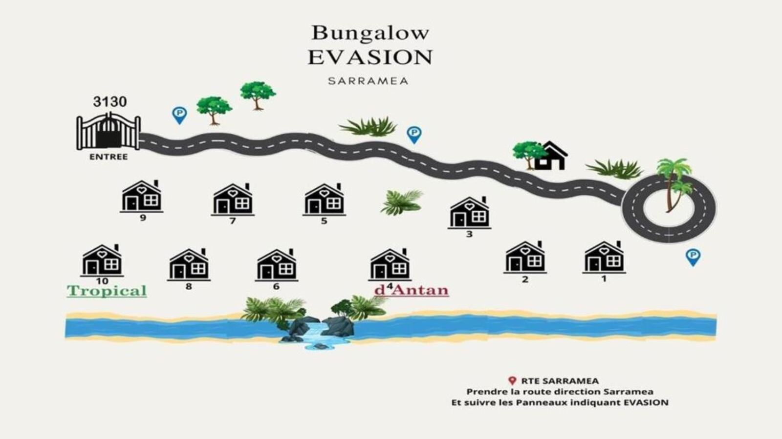 Evasion Bungalow D'Antan Spa Sarraméa Екстериор снимка